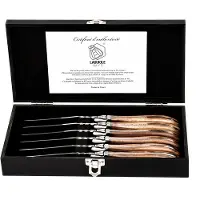 Laguiole Steakmesser Luxury Line Olivenholz (6-teilig)