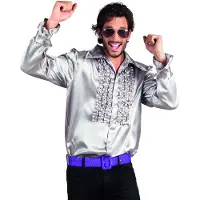 Generique Party Shirt : Rüschenhemd Satin