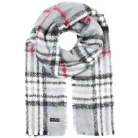 Fraas Schal Cashmink stole with pattern Mid Grey