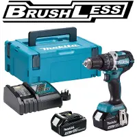 Makita DHP484, Elektrischer Schraubendreher, Pistolengriff, 1/2", Schwarz, Blau, Bürstenlos, Aufhängeloch