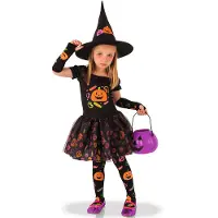Vegaoo Hexenkostüm - Kürbis - Kind 3-4 Jahre - Mädchen -