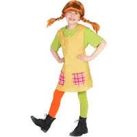 Mask World Pippi Langstrømpe Børnekostume / Udklædningstøj(Str. 134-140/134-140)