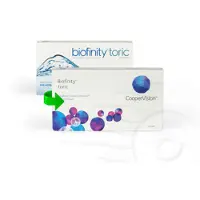 Biofinity Toric (3er Packung) Monatslinsen (-10 dpt, Zyl. -1.25, Achse 60 & BC 8.7) für trockenere Augen