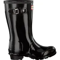 Hunter Mädchen Stiefel Original Kids Gloss - Zwart - Größe 33