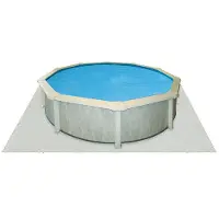 Interline Bodenvlies Ø 4,90 m, Schwimmbeckenauskleidung, Weiß, Polyester, Überirdischer Pool, Rund, 4,9 m