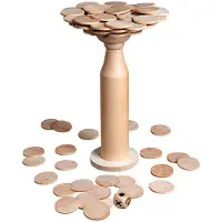 Philos Holz Denkspiel Top the Bottle - Stapelspiel für Kinder