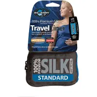 Sea to Summit Schlafsack Silk Stretch Liner - Double (Rectangular) Navy Blue