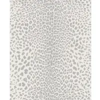 Superfresco Vliestapete "Leopard Skin" uni aufgeschäumt Luipaard silber 1000x52cm