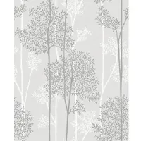 Superfresco Vliestapete "Eternal - Blumen" geprägt Grau - 10m x 52cm