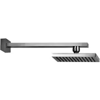 Gessi Rettangolo Antikalk-Kopfbrause 216x140 mm, mit Gelenk und Wandarm, 1/2 Anschluss, 20148
