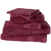 De Witte Lietaer Badetextilien-Set Hélène Beet Red (6er Set)