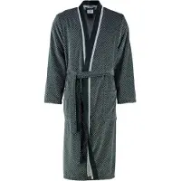 Cawö Bademantel 4839 Kimono Blau Schwarz Herren-48