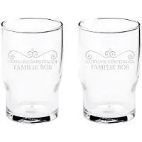 Yoursurprise Wasserglas mit Gravur (2 Stück)