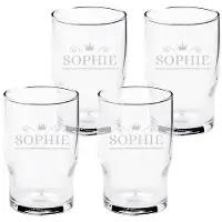 Yoursurprise Wasserglas mit Gravur (4 Stück)