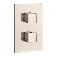 Gessi Fertigmontageset für Unterputz-Thermostatmischer, 2-Wege-On-Off-Umlenkkartusche, separat anzusteuern, Wartungsabsperrventilen, Filter und Rückflussverhinderer, nicht eigensicher, 20184031,