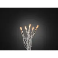Konstsmide - Micro LED Lichterkette, verschweißt, 50 bernsteinfarbene Dioden, 24V Innentrafo, transparentes Kabel; 6353-823