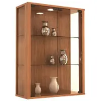 VCM Hängevitrine Udina mit LED Nussbaumfarben