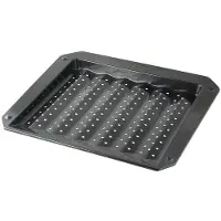Zenker Grill- und Ofenblech Emaille (38 x 3 x 33 cm) SPECIAL COOKING, rechteckige Ofenform mit Emaille-Versiegelung, Grillform mit Fettsammelrillen (Farbe: Schwarz)