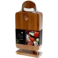 Excellent houseware Cutting board Excellent Housewares bamboo 15x7cm 6pcs with a stand