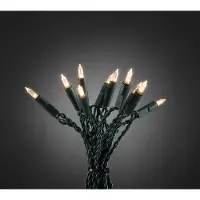 Konstsmide - LED Minilichterkette, "One String", mit 8 Funktionen, Steuergerät und Memoryfunktion, 140 warm weiße Dioden, 230V, Innen, grünes Kabel ; 6310-120