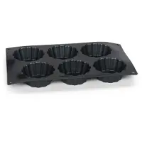 Patisse Miniaturlaterne Form 29 x 17 cm Silikon schwarz 6 Fächer