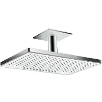 Hansgrohe Rainmaker Select, Fester Duschkopf, Chrom, Weiß, Zimmerdecke