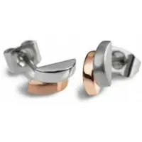 Boccia Damen-Ohrstecker Titan 2 Diamant Boccia Bicolor, rosé