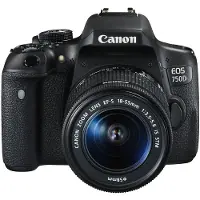 Canon EOS 750D + EF-S 18-55 IS STM, 24,2 MP, 6000 x 4000 Pixel, CMOS, Full HD, Touchscreen, Schwarz