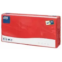 Tork Lunchserviette Rot, 1/4-Falz, 2-lagig, 33 cm × 33 cm, 10 × 200 Servietten, ...
