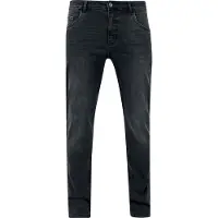 Urban Classics Moderne Herren Stretch-Jeans Bequeme Klassische Denim-Hose für Alltag & Freizeit in Schwarz