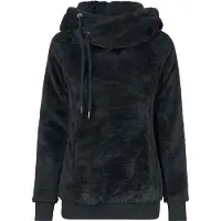 Urban Classics lässiger Damen Hoodie Kordelzug Kapuze 320 g/m² Schwarz