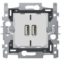 Niko 420-00510 Duales, intelligentes USB A Ladegerät, 3,5 A, Krallenbefestigung 42000510