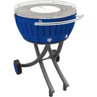 LotusGrill XXL (G600) Gartengrill 21,8kg, Tiefblau mit USB Anschluss