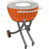 LotusGrill XXL (G600) Gartengrill 21,8kg, Mandarinenorange mit USB Anschluss