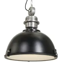 Steinhauer Pendelleuchte Bikkel schwarz mit Metallgrau