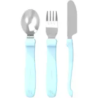 Twistshake - Learn Cutlery Stainless Steel 12+m Pastel Blue