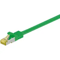 GOOD CONNECTIONS RJ45 Patchkabel mitCat.7 Rohkabel und Rastnasenschutz (RNS), S/FTP, PiMF, halogenfrei, 600MHz, OFC, grün, 10m, Good Co