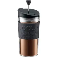 Bodum Travel Press Set mit Extra Deckel Schwarz 350 ml
