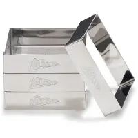 Patisse Flankenringsatz 8 cm Edelstahl silber 4-teilig