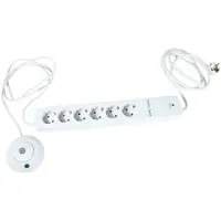 REV Multiple Socket Outlet 6 Fold 1.5 M With Foot Switch Mehrfachsteckdose