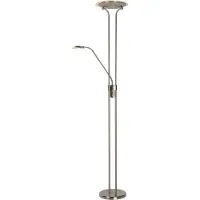 Lucide Deckenfluter Champion mit flexiblem Lesearm und in modernem Design, chrom