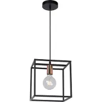 Lucide Vintage Pendelleuchte Arthur, E27, schwarz, kupfer, 1-flammig