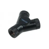 Alphacool HF Y-Verbinder G1/4 drehbar 3x Innengewinde Deep Blac