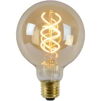 Lucide LED Filament Lampe E27 Globe - G95 5W 380lm 2200K dimmbar Einerpack