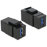 DeLOCK 86369, Schwarz, USB 3.0 A, USB 3.0 A, 35,2 mm, 17,1 mm, 22,3 mm