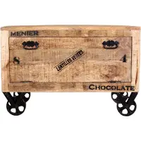 SIT Möbel RUSTIC Schuhschrank lackiertes Mangoholz mit starken Gebrauchsspuren Natur Antik